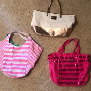 3 VICTORIAS SECRET BEACH BAGS